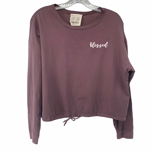 French Pastry Cropped long sleeve top - Picture 1 of 4